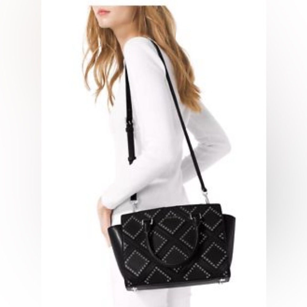 Michael Kors Selma Bag w/Diamond Grommets & MK Quilted Long Wallet MSRP: $558 - Picture 15 of 16